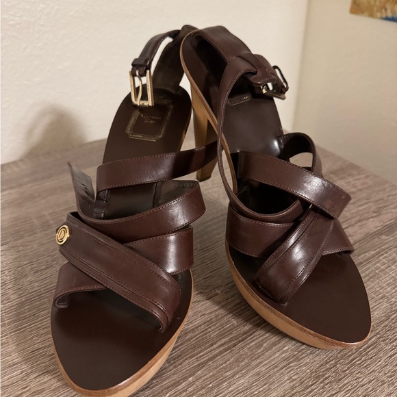 Dior Dark Brown Strappy Heels